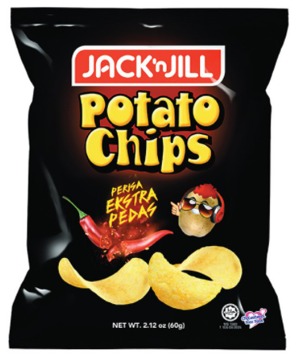 (Loose Pack) Jack n Jill Potato Chips Extra Hot & Spicy 60g X 12